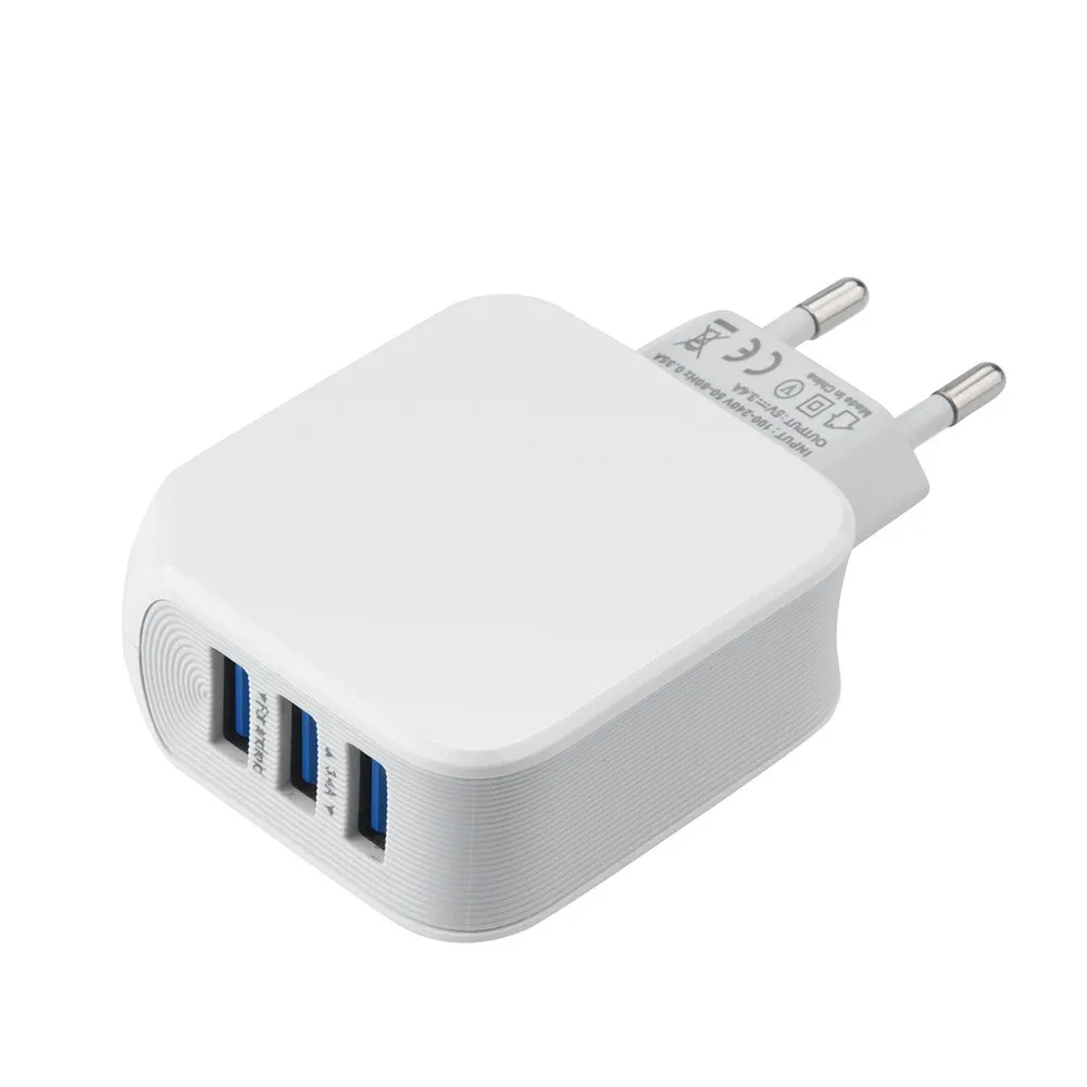 VOBERRY 3 портовое быстрое зарядное устройство 0 USB EU для мобильного телефона