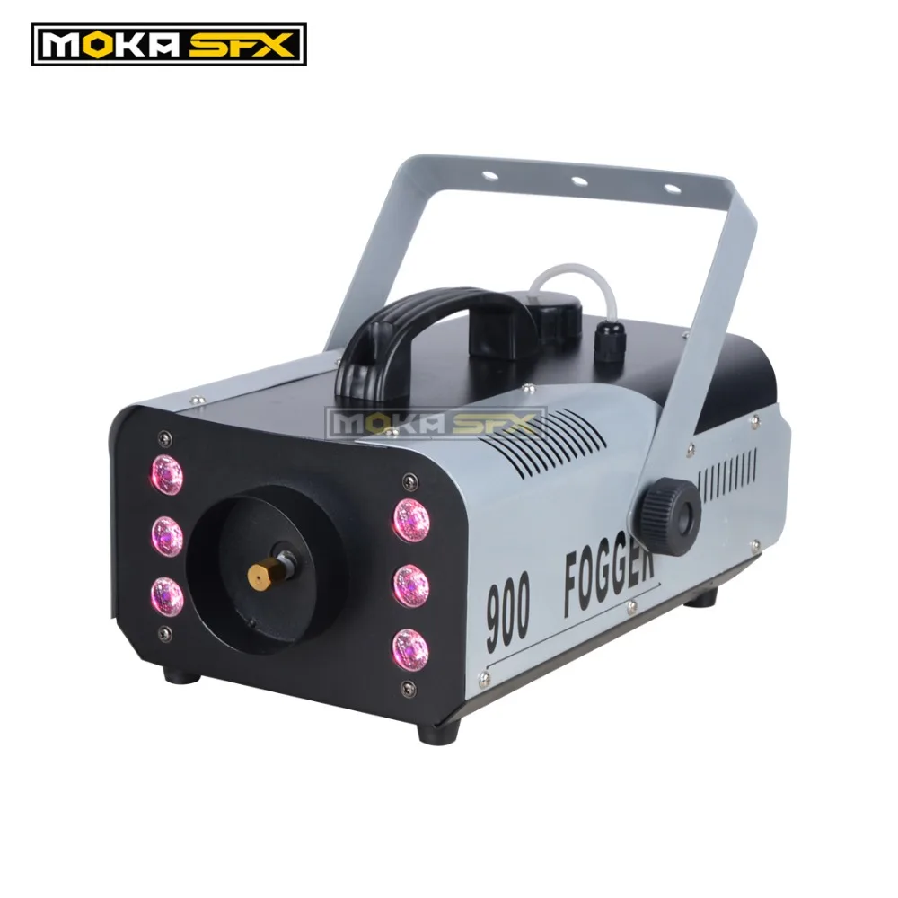 

New 900W LED Fog Machine black smoke machine heater Stage Effect fx Wireless Remote Control/cable control For Party Wedding