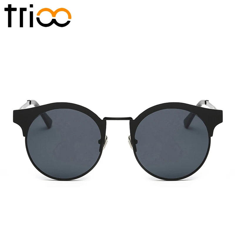 

Солнцезащитные очки женские TRIOO, круглые, металлические, винтажные