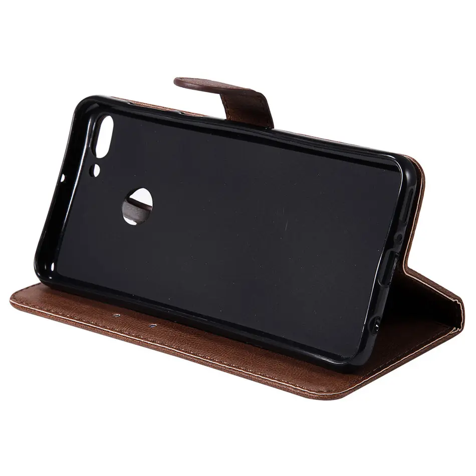 Роскошный простой однотонный чехол для huawei P20 P9 Y6 II Pro Y9 Y5 Nova Lite 2 3e слот для карт Fundas милый чехол для телефона P06Z