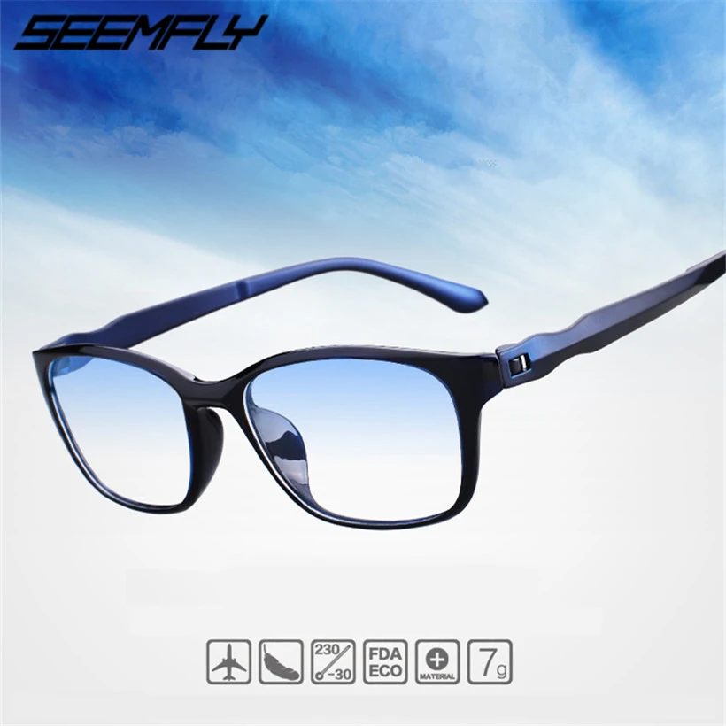 Очки для чтения Seemfly с защитой от голубого спектра модные из материала TR90 мужчин и