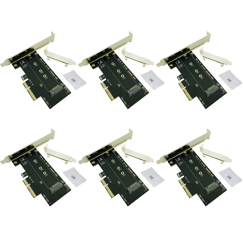 6 шт. M.2 адаптер NVME SSD M2 PCIE карта для Поддержка PCI Express 3 0x4 2230 2242 2260 Размер Riser |