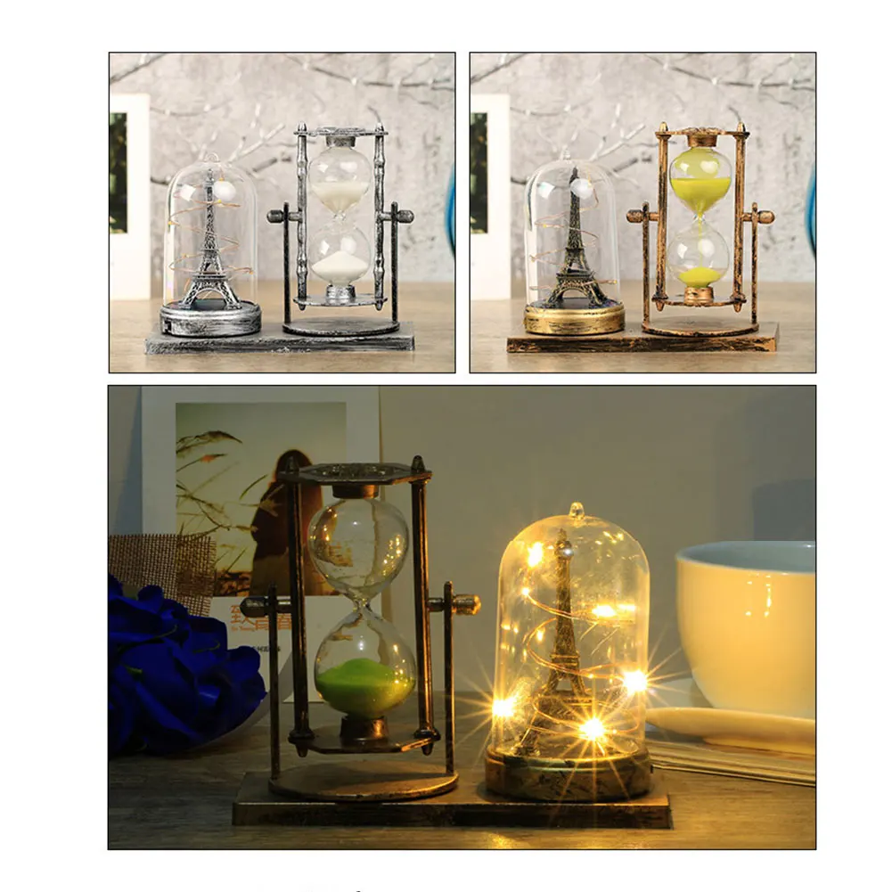 Новинка 2019 винтажный песочный стеклянный светодиодный светильник башня