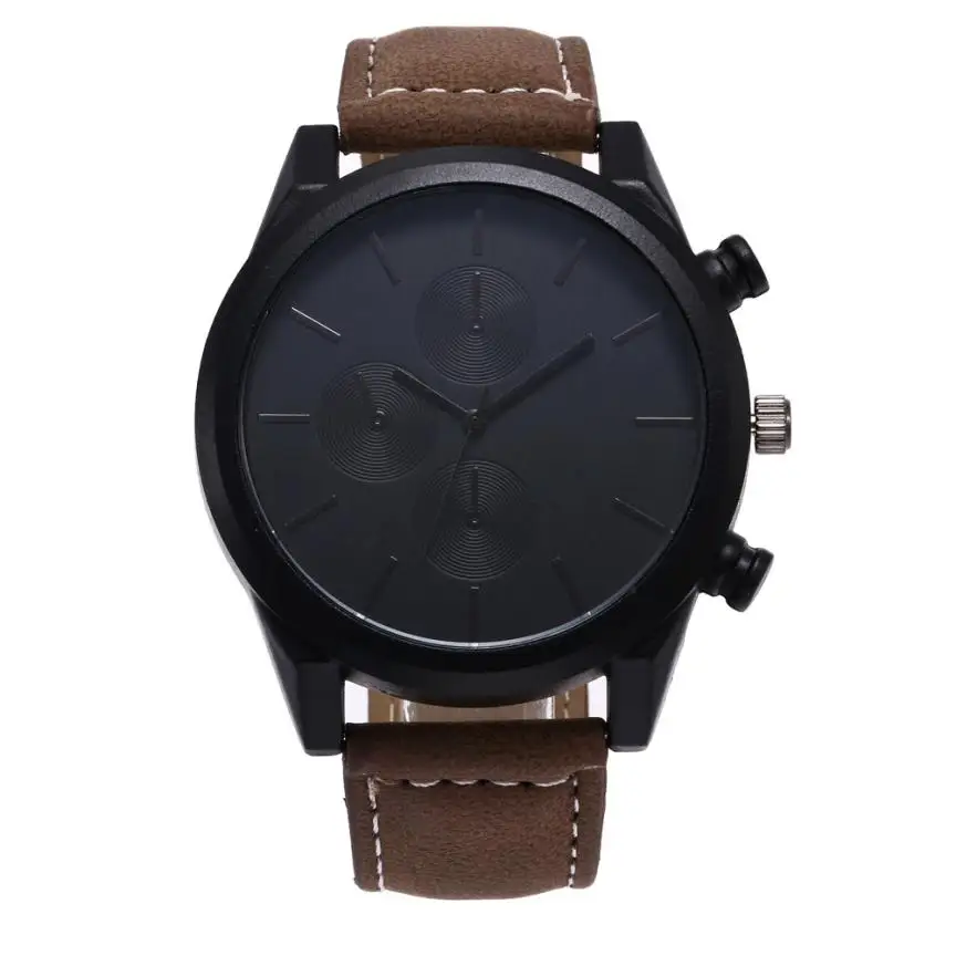 Новинка Relojes мужские часы 2018 модные коричневые римские кожаные кварцевые