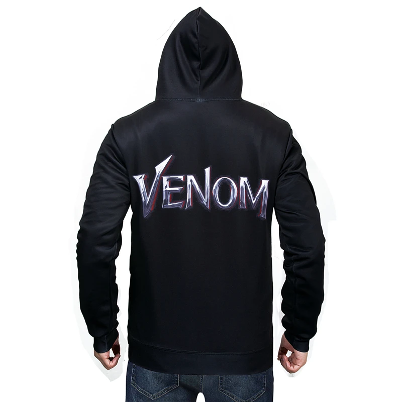 Venom Мужская толстовка горячая распродажа Повседневная Толстовка с капюшоном серия Marvel movie модный уличный пуловер с капюшоном 3D толстовки