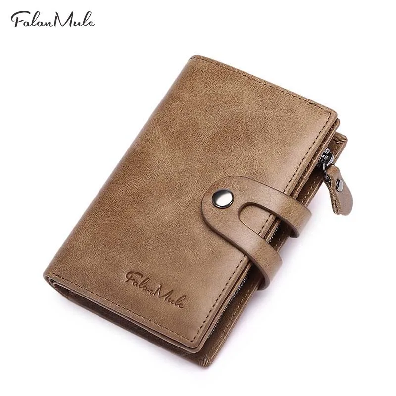 Falan Mule мужской кошелек короткий с сумкой для монет Дизайн Мужской винтажный