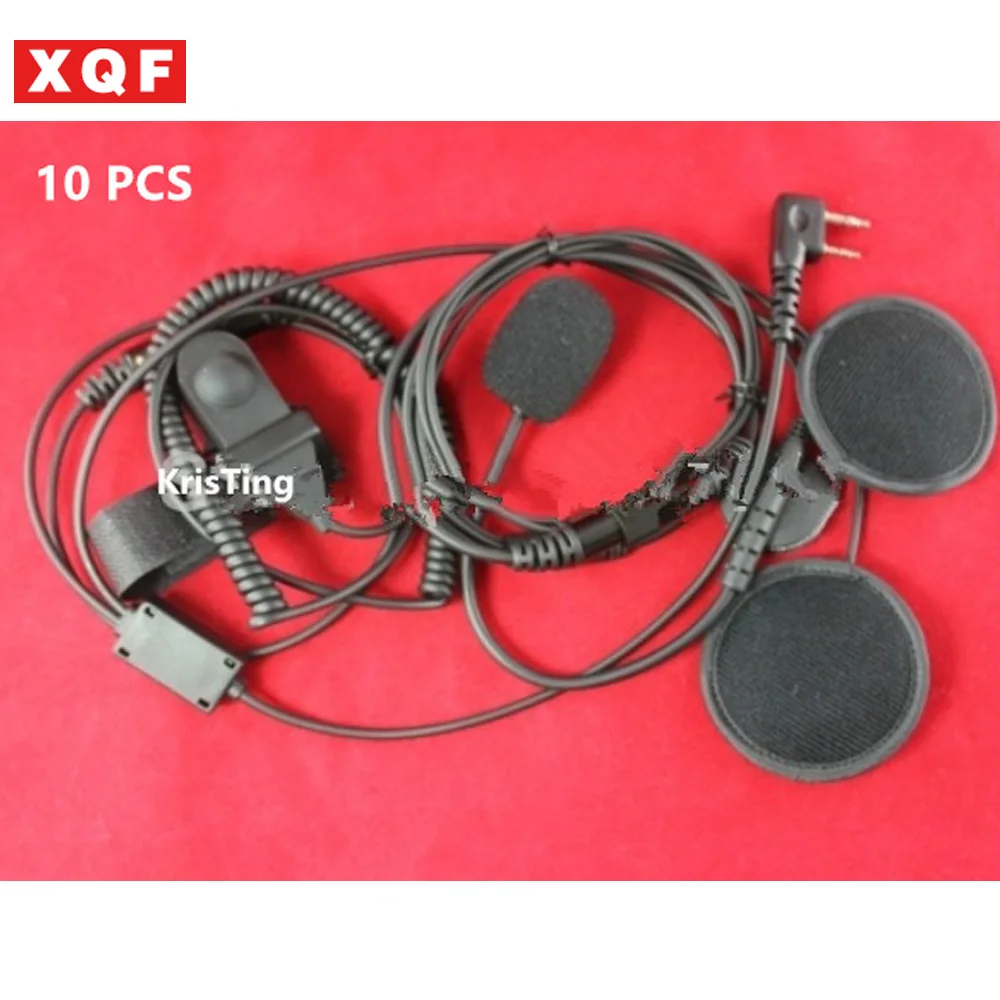 XQF 10 шт. Новый Открытый мотоциклетный шлем гарнитура наушник для Ken-wood Baofeng Puxing Wouxun