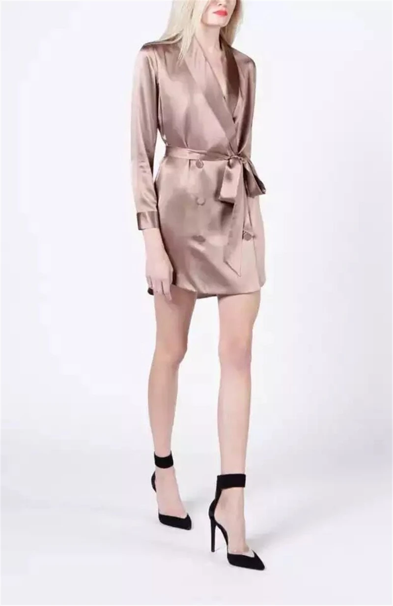 V-Neck Empire Sashes Full silk fabric Party Elegant New Style fashion sexy women Mini Dress celebrity body con dresses wholesale | Женская