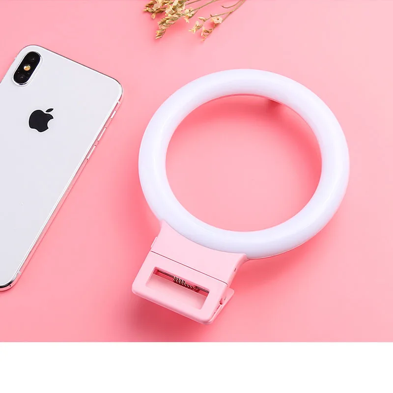 Кольцо для селфи с USB зарядкой светодиодная лампа iPhone заполняющее освещение