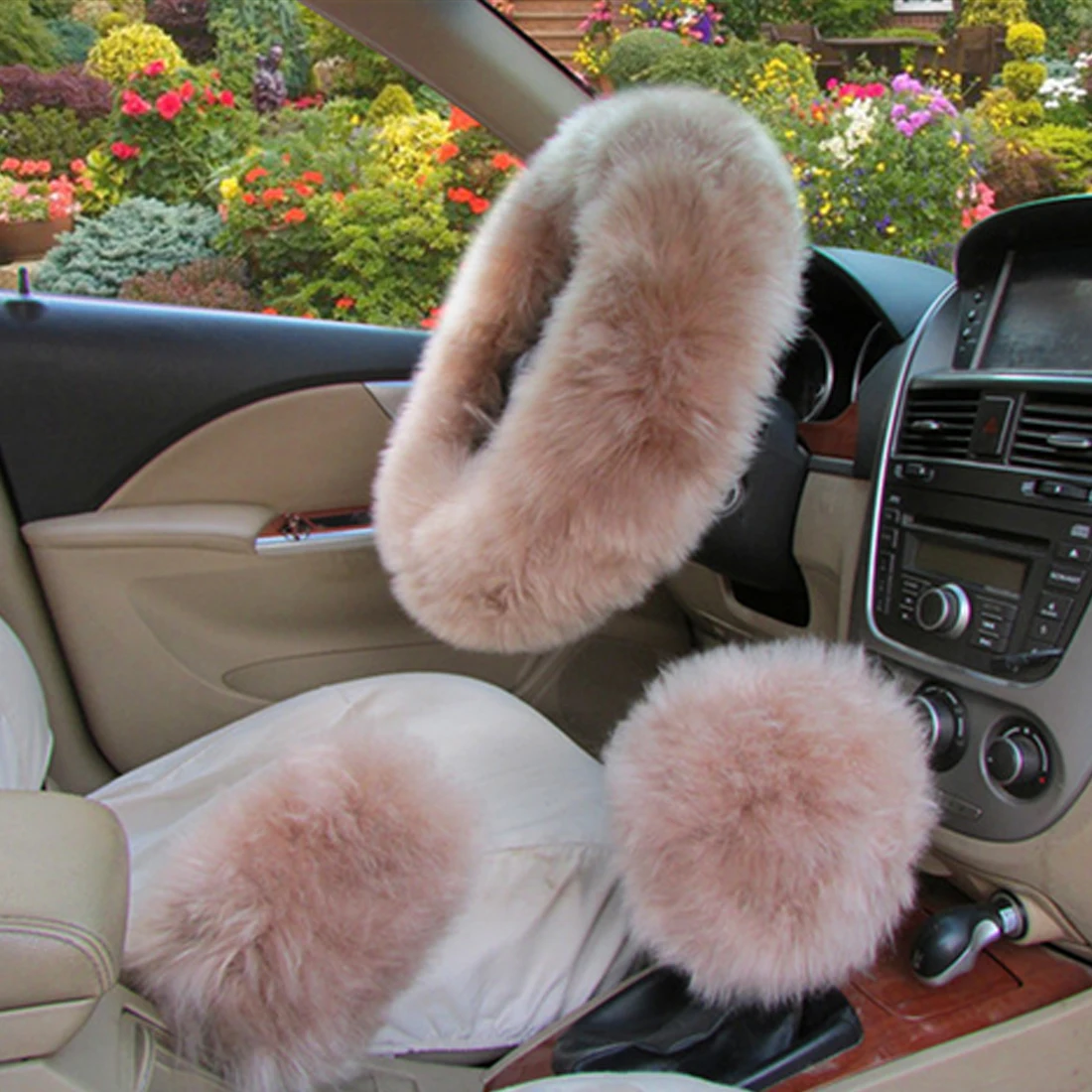 Dewtreetали 3 шт./компл. зимний чехол рулевого колеса автомобиля 12 цветов длинный