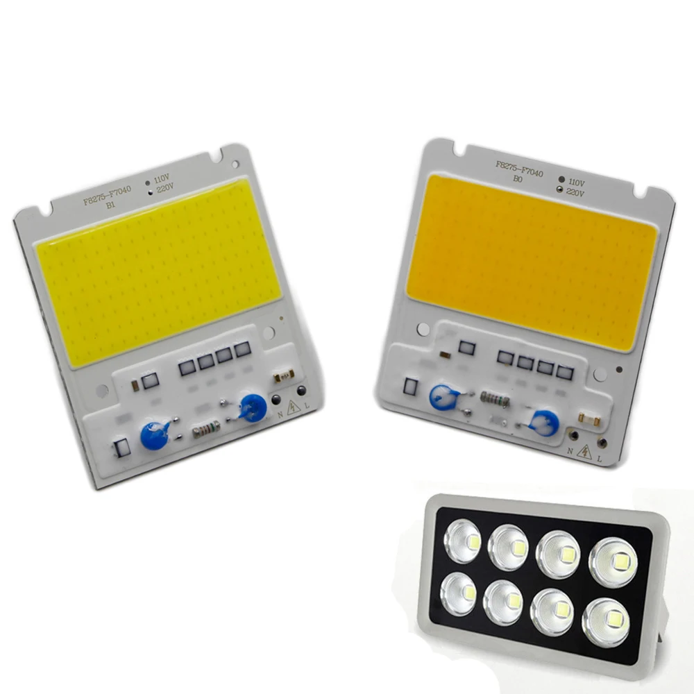 Высокая мощность LED COB чип лампа 50 Вт 100 150 AC 220 В 110 Смарт IC подходит для DIY прожектор