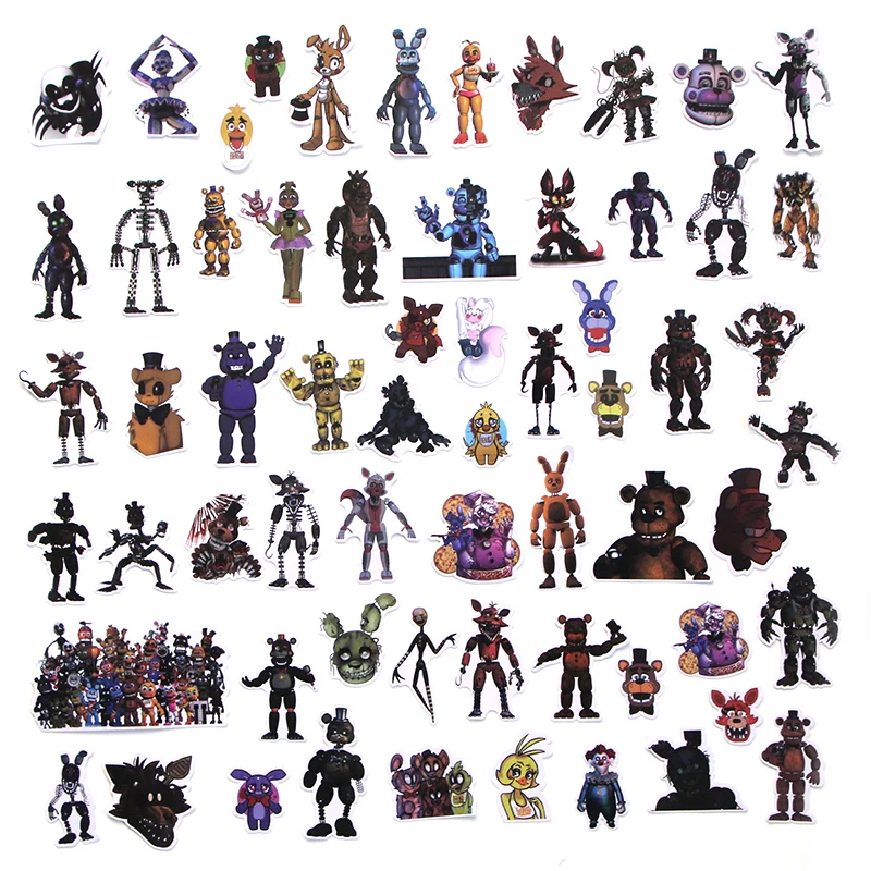 58 шт. Five Nights at Freddy забавные детские поделки Скрапбукинг альбом багаж ноутбук мотоцикл тетрадь наклейка водонепроницаемые наклейки E0068