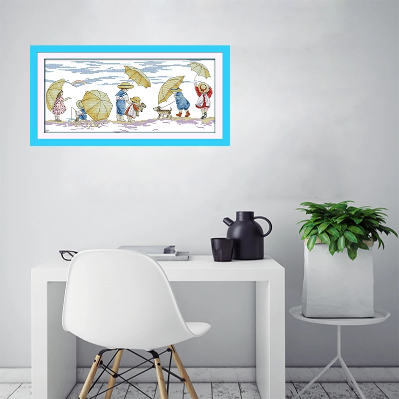 Joy Sunday 11CT 14CT индийская ткань Набор для вышивки крестиком пляжный набор игр с