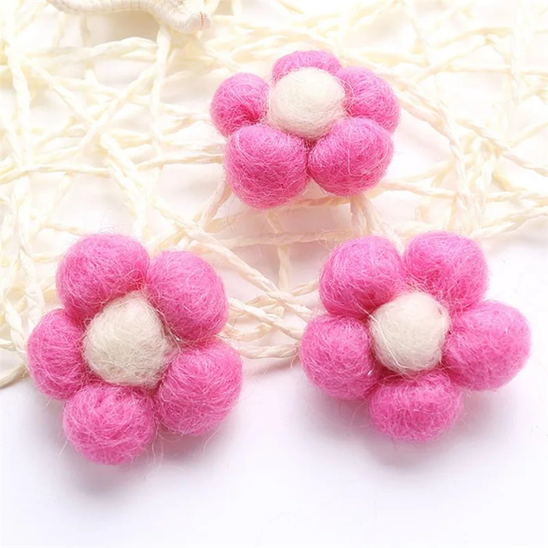 DoreenBeads 1 шт. изделия из шерстяного фетра ручной работы Цветы для заколки волос