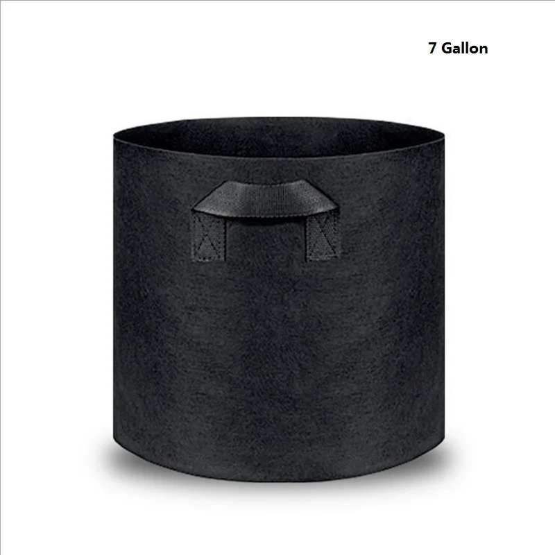 7 gallon Нетканый тканевый мешок для посадки мешок для выращивания утолщенный черный галлоновый мешок для посадки деревьев горшок для карликового дерева контейнер для проращивания мешок, 1 шт - Цвет: 7 gallon