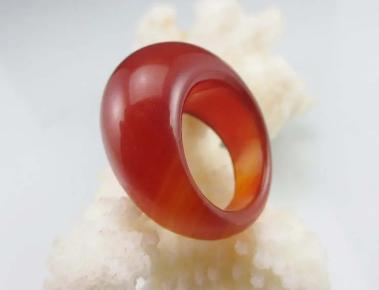 Прямая поставка нефритовое кольцо красный агат камень мужские кольца женские |