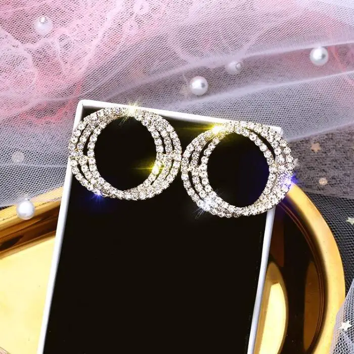 Fashion Korean Style Circle Hoop Earrings for Woman Club Stage Party Gifts Earrings Fashion Jewelry Accessories CEL526 - Metal Color: Gold Color 526