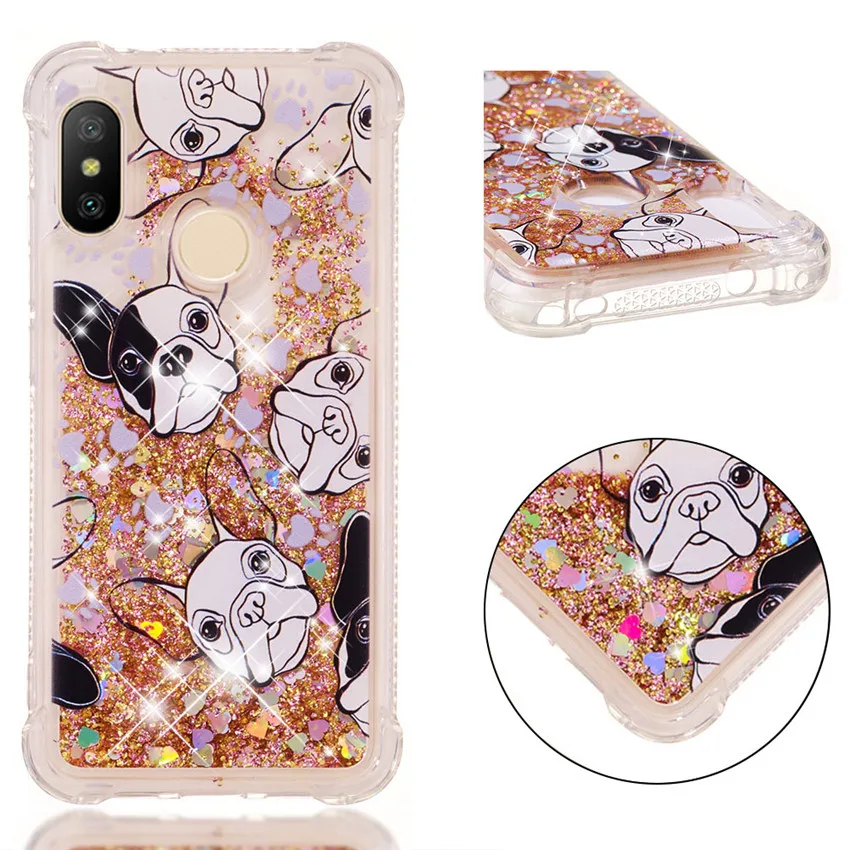 Case for Xiaomi Mi A2 Lite 5x A1 Redmi S2 Y2 Y1 6 6a Note 4 4x 5 Pro 5a Prime Plus Ultra Hybrid Silicone Glitter Quicksand Cover |