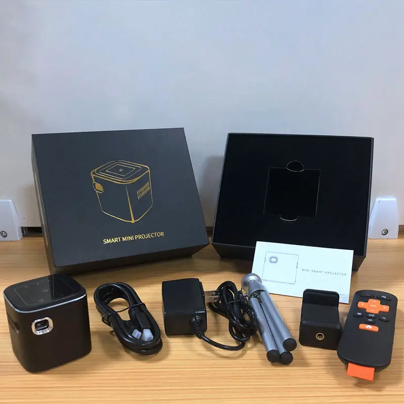 Новейший мини проектор карманный проектор Android 7,1 Os для Full Hd 1080P Портативный Dlp Bluetooth с Bluetooth батареей Wif