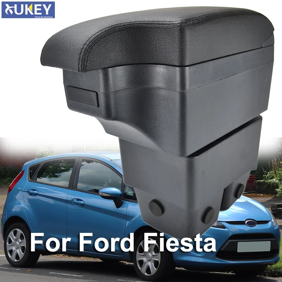 Чехол подлокотника для Ford Fiesta 2009-2017 новый черный центральный ящик магазина 2010 2012