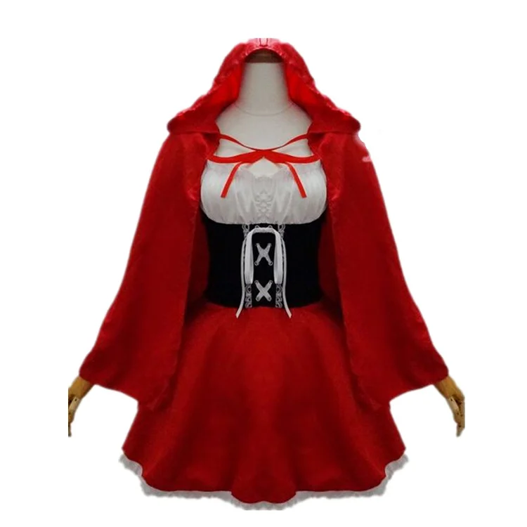 Новые сказочные маленькие красные костюмы с капюшоном для верховой езды женское