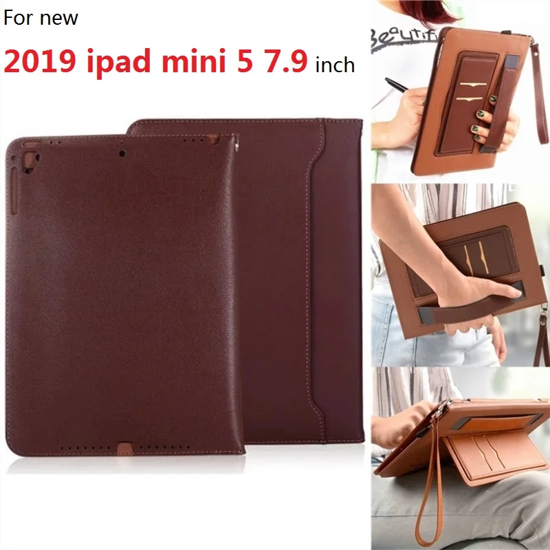 Для новых 2019 iPad mini 5 7 9 дюйма чехол из искусственной кожи Hand Holder Case для mini5 &quotанти