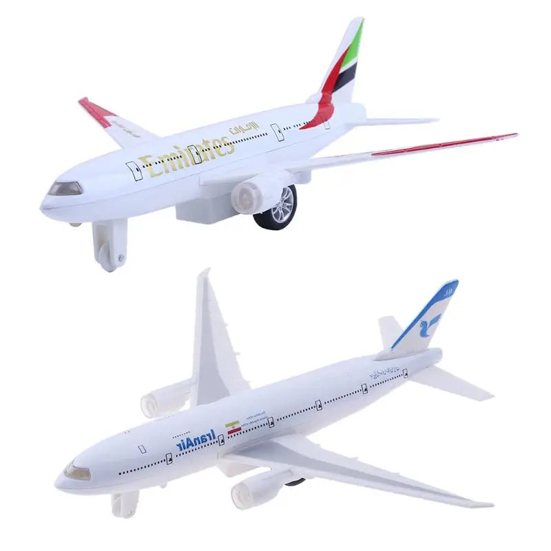 Металлический сплав модель самолета для Boeing 777 Airbus Музыка мигающий светодиодный