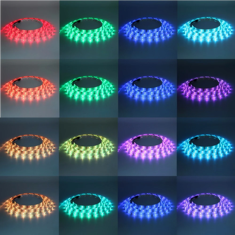 Цветная (RGB) Светодиодные ленты Водонепроницаемый 5050 DC12V Тира светодиодный