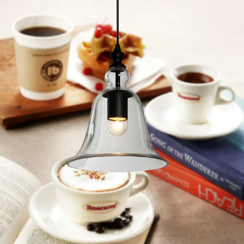 Lamp Pendant Lights Modern Bell Shape Glass Droplightlight Hanging Vintage Decor For Dining Room Home Lighting | Освещение