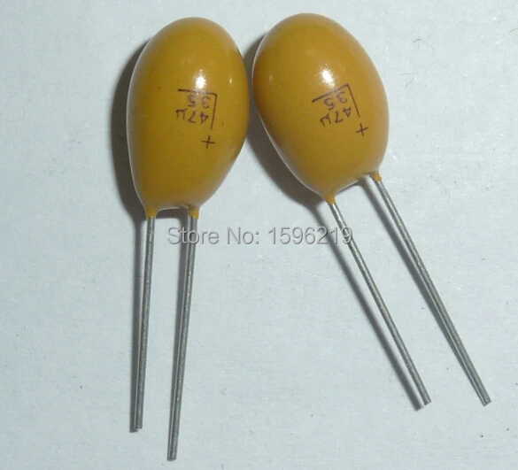 20 шт. Танталовый конденсатор 47 мкФ 35V 476 абсолютно новый 35V47uF DIP радиальный|capacitor 47uf