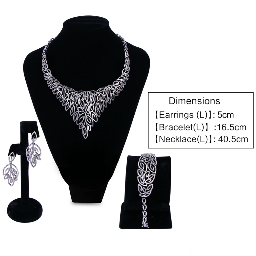 Новые красивые роскошные наборы украшений для свадебвечерние с листьями