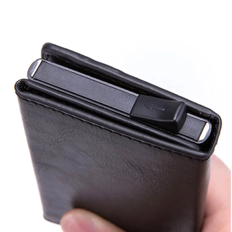 Мужской кошелек Rfid, кредитный держатель для карт, стикер, визитная карточка, карман для монет, наличные, держатель для карт, металлический держатель для карт, защита