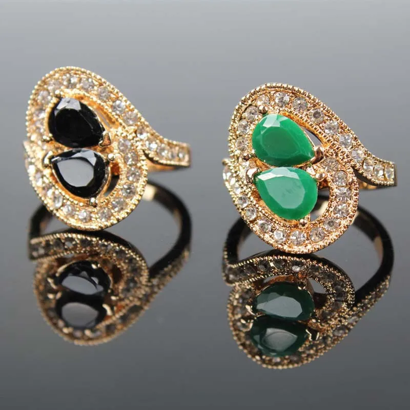 2021 старинные ювелирные изделия Овальный Панк золото Цвет кольца для женщин и