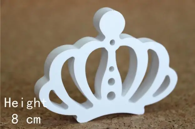 crown laohuang Стоящий 8 см Искусственный деревянный дерево белые буквы Алфавит слова Свадебная вечеринка Декор для дома бабочка Корона кольцо с алмазом в форме сердца - Цвет: crown laohuang