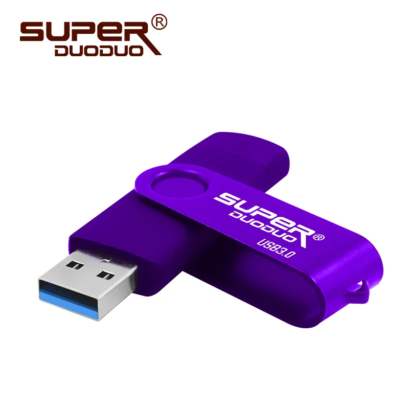 PURPLE Crazy hot USB 3,0 OTG USB флеш-накопитель 64 Гб 128 ГБ Цветной флеш-накопитель 16 ГБ 32 ГБ флеш-накопитель USB флеш-накопитель высокоскоростной диск памяти - Цвет: PURPLE