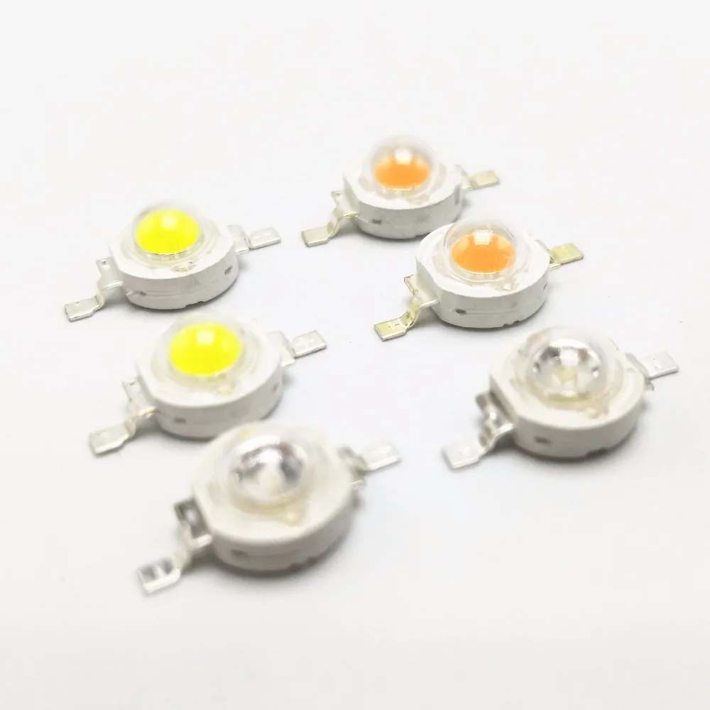 Светодиодная лампа высокой мощности 1 Вт 3 10 шт. диоды SMD 110 120LM светодиодный s чип