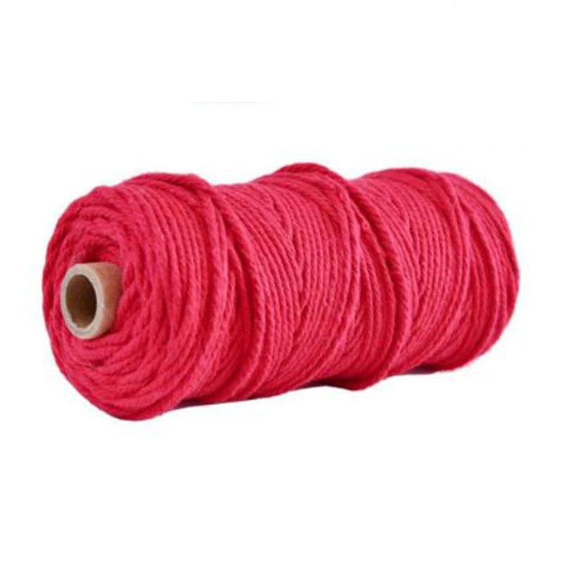 200 м длинный хлопковый витой шнур плетение из веревок DIY Macrame Artisan String 3 мм диаметр