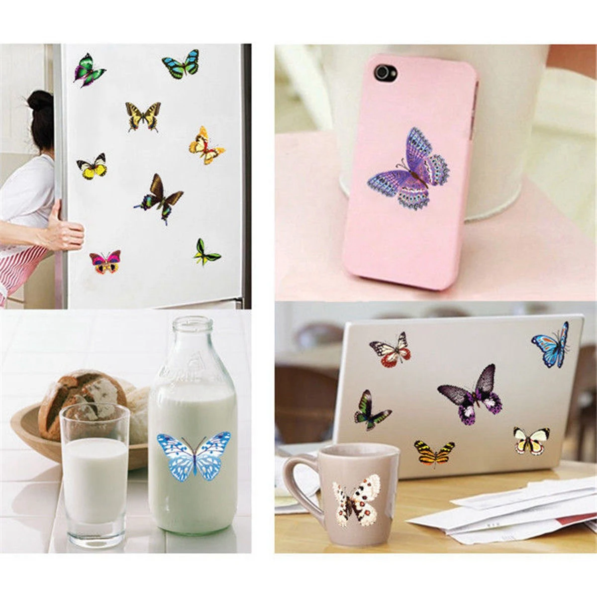 80 шт. декоративные виниловые наклейки на стену в виде бабочек | Дом и сад