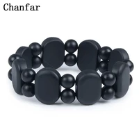 100 quality natural black bian stone bracelet carve black bianshi bracelet jewelry for women and men bianshi bracelet