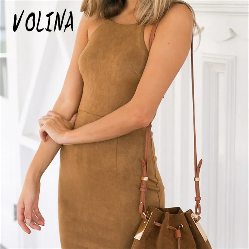 VOLINA Sexy velvet Dress mini dress для Женщин 2017 платья без рукавов твердые карандаш Летняя мода