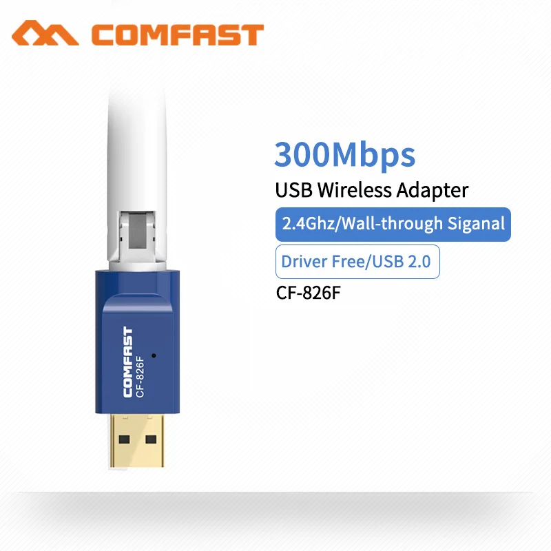 Comfast CF 826F 6dbi антенна USB wifi адаптер беспроводная сетевая карта 802.11b/n антенный