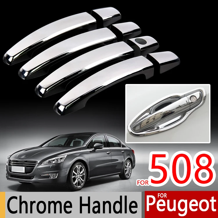 Для Peugeot 508 хромированные чехлы с ручками Набор из 4 шт. 508SW RXH 2011 2016 хорошее