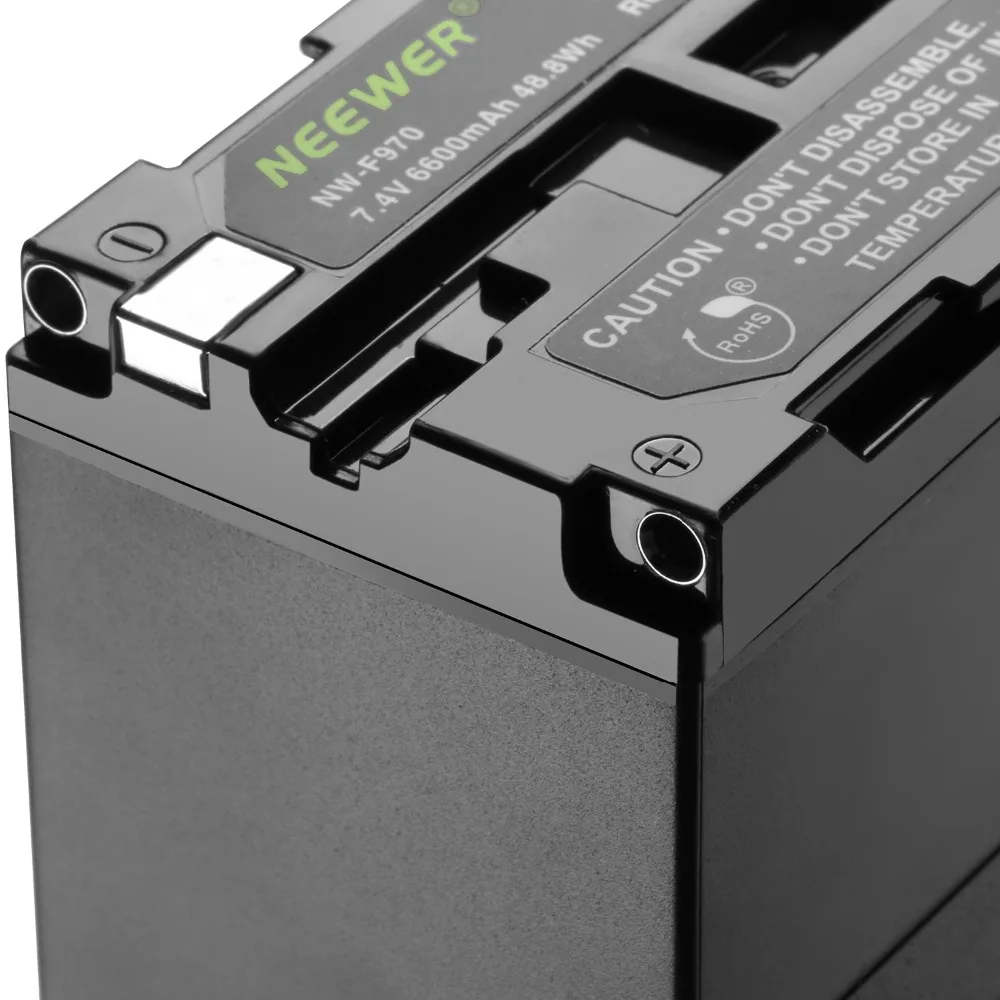 Neewer 6600mAh литий ионный аккумулятор запасная батарея для Sony NP F970 F960 F975 F750 F570