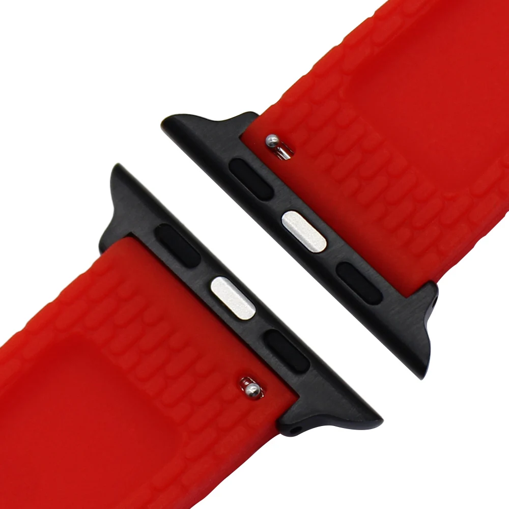 Ремешок из силиконовой резины с быстроразъемными адаптерами для iWatch Apple Watch 38 мм 42