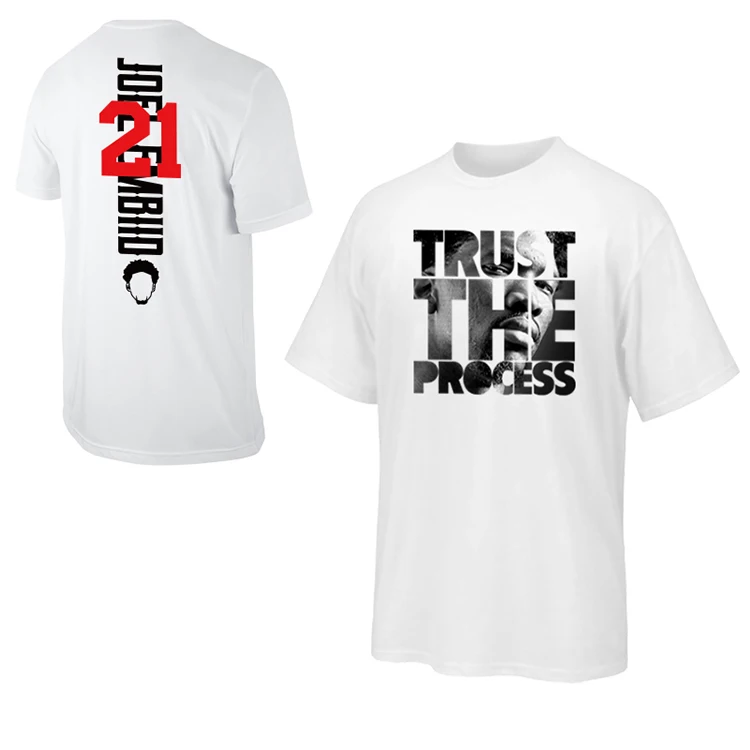 

Simmons Joel Embiid t-shirt short-sleeved cotton men sports hip hop style collaboration with Street basketball style dpoy brand