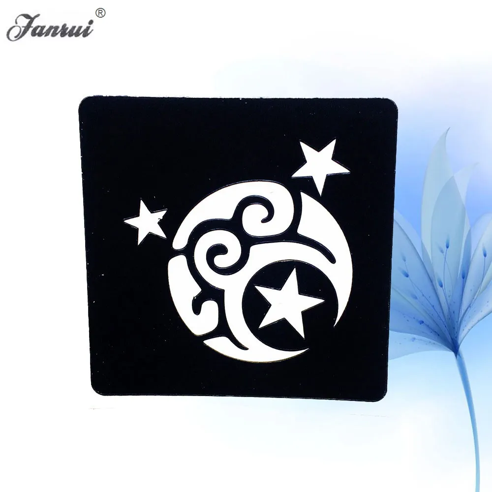 Трафареты для татуировок хной арабскими лунами и звездами - Цена: 44,81 руб.