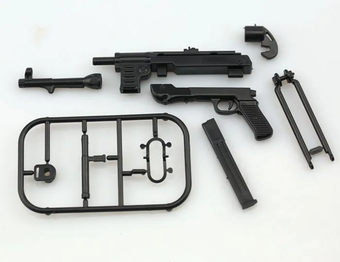 1:6 MP40 пистолет-пулемет Второй мировой войны пластиковая Сборная модель-головоломка с огнестрельным оружием для 1" солдат, военные строительные блоки