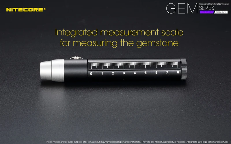 NITECORE GEM8 GEM10 GEM8UV GEM10UV драгоценный камень для идентификации вспышки светильник CREE XP-L HI V3 ручной ювелирный светильник Алмазный фонарь для идентификации