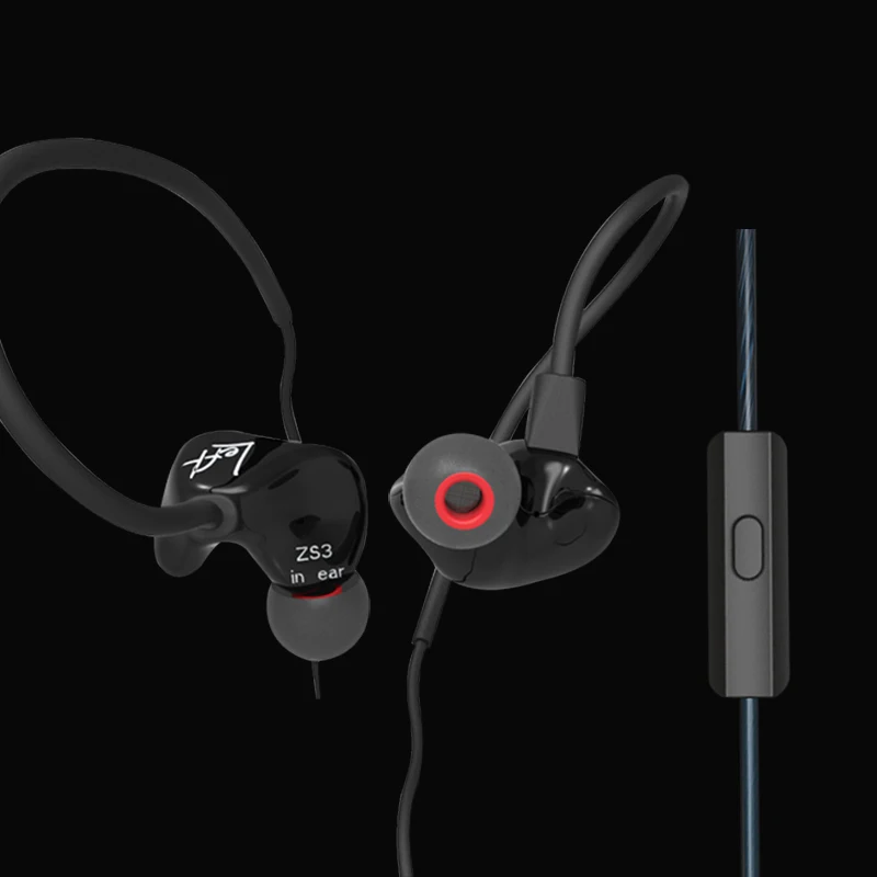 KZ zs3 Hifi наушники гарнитура металлический тяжелый бас звук с/без микрофона для