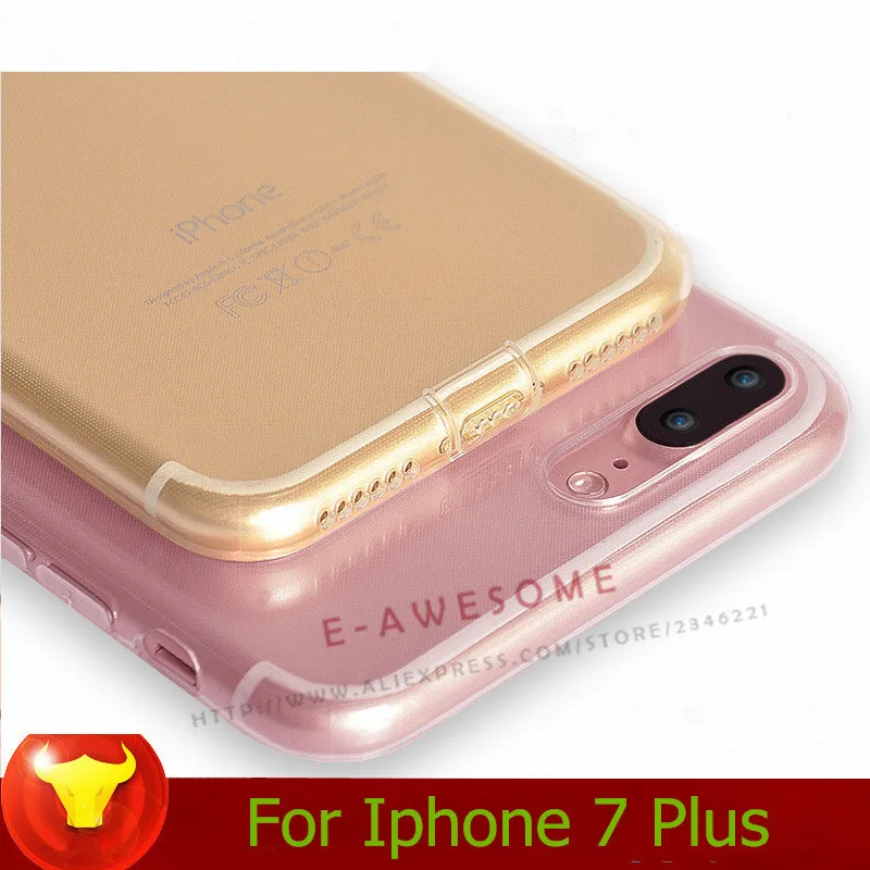 500 шт. для Iphone 7/7 Plus ТПУ прозрачный Чехол С Пылезащитным покрытием